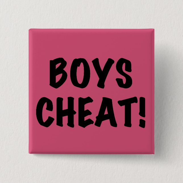 Bóton Quadrado 5.08cm Boys Cheat (Frente)