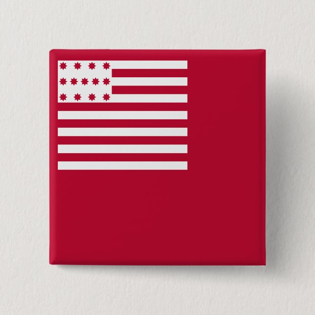 Bóton Quadrado 5.08cm Brandywine flag (Frente)