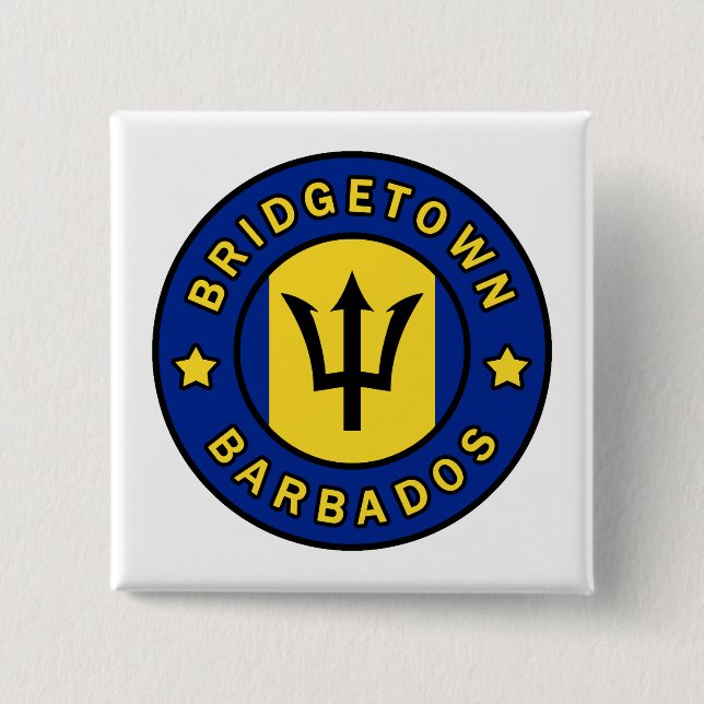 Bóton Quadrado 5.08cm Bridgetown Barbados (Frente)