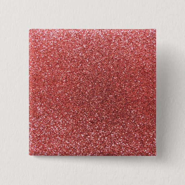 Bóton Quadrado 5.08cm Brilho cor-de-rosa coral (Frente)
