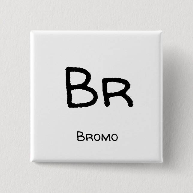 Bóton Quadrado 5.08cm Bromo - Br (Frente)