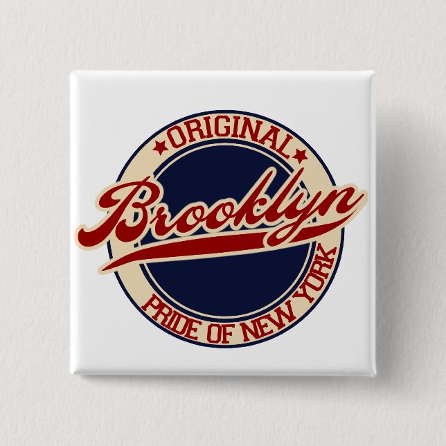 Bóton Quadrado 5.08cm Brooklyn (Frente)