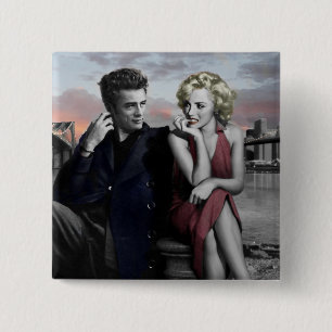 Bóton Quadrado 5.08cm Brooklyn B&W 2