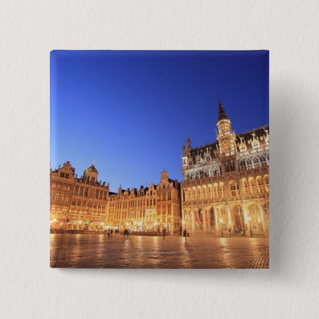 Bóton Quadrado 5.08cm Bruxelas, Bélgica 2 (Frente)