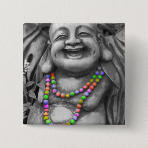 Bóton Quadrado 5.08cm buddah do gay do bw