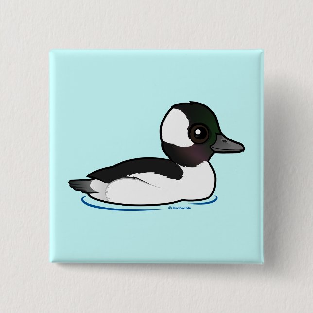 Bóton Quadrado 5.08cm Bufflehead (Frente)