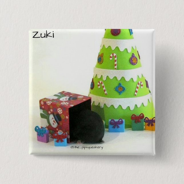 Bóton Quadrado 5.08cm Bumbum do hamster! (Frente)