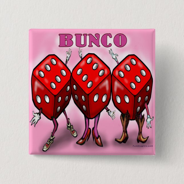 Bóton Quadrado 5.08cm Bunco (Frente)