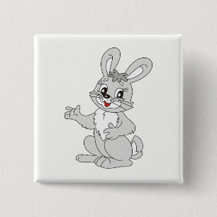 Bóton Quadrado 5.08cm Bunny
