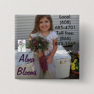 Bóton Quadrado 5.08cm Buquê