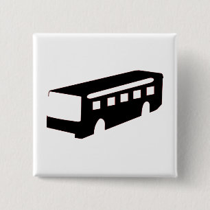 Bóton Quadrado 5.08cm Bus Silhouette