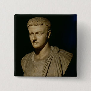 Bóton Quadrado 5.08cm Busto de Caligula