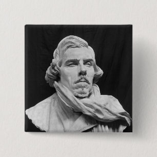 Bóton Quadrado 5.08cm Busto de Eugene Delacroix