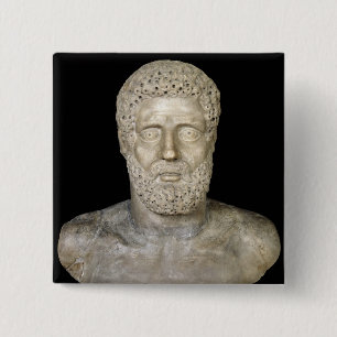 Bóton Quadrado 5.08cm Busto de Hercules