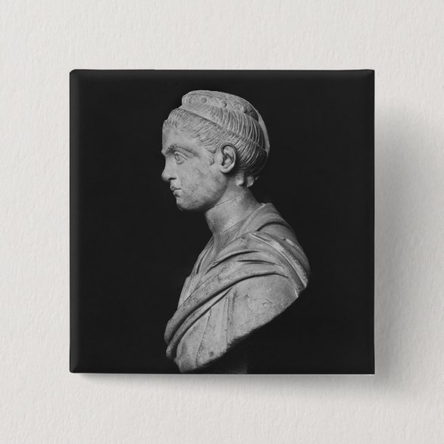 Bóton Quadrado 5.08cm Busto de Julia Mamaea (Frente)