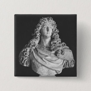Bóton Quadrado 5.08cm Busto de Louis XIV c.1678-81