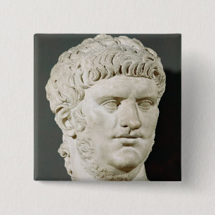 Bóton Quadrado 5.08cm Busto de Nero