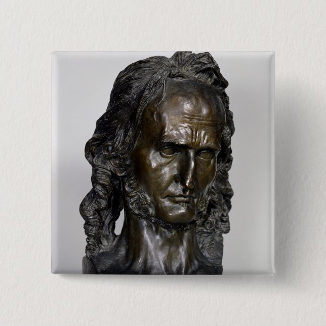 Bóton Quadrado 5.08cm Busto de Nicolo Paganini 1830 (Frente)