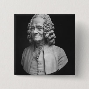 Bóton Quadrado 5.08cm Busto de Voltaire