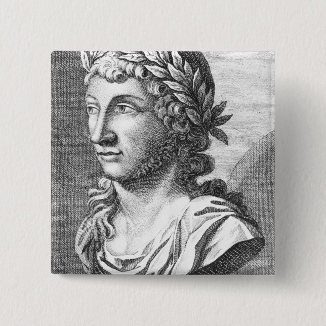 Bóton Quadrado 5.08cm Busto de Xenophanes (Frente)
