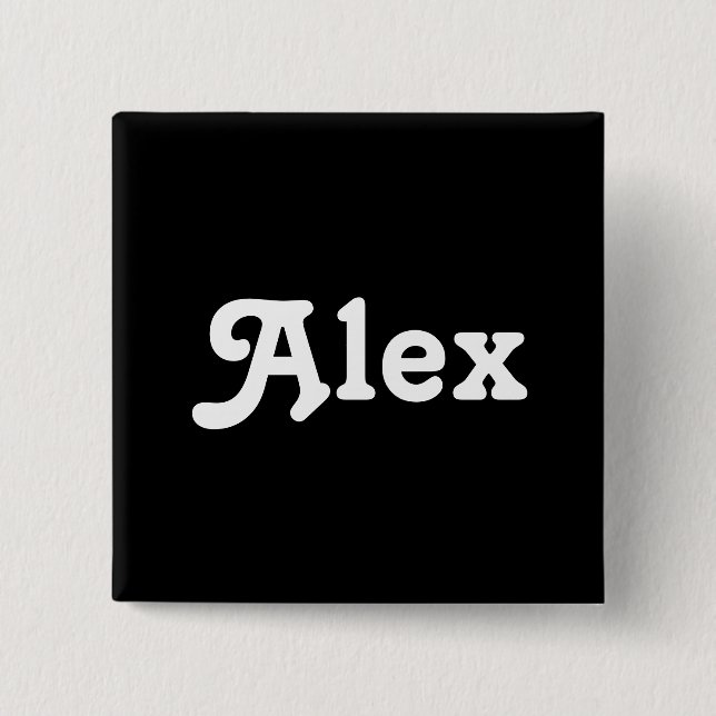 Bóton Quadrado 5.08cm Button Alex (Frente)