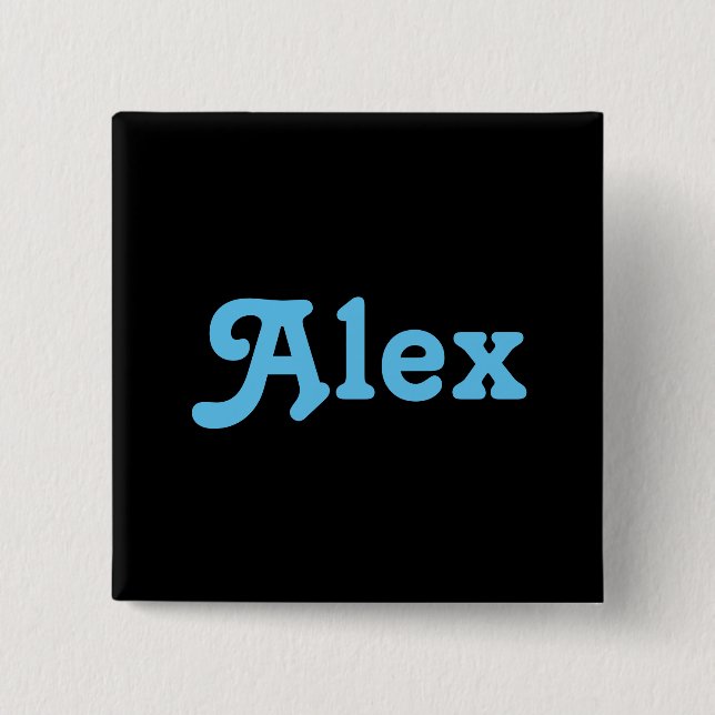 Bóton Quadrado 5.08cm Button Alex (Frente)