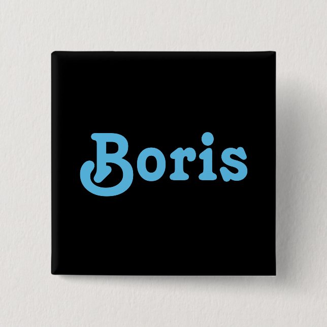 Bóton Quadrado 5.08cm Button Boris (Frente)