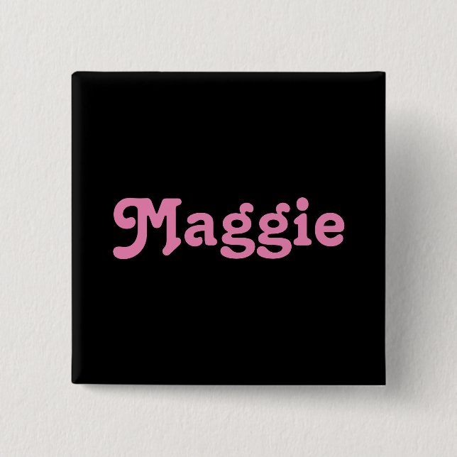 Bóton Quadrado 5.08cm Button Maggie (Frente)