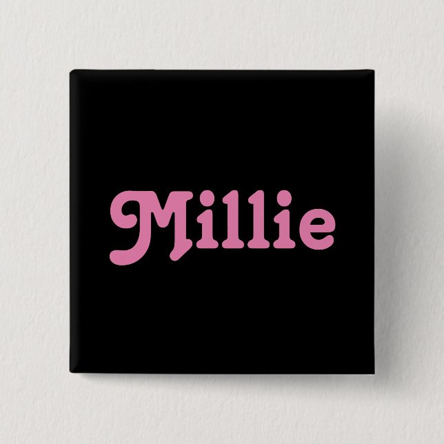Bóton Quadrado 5.08cm Button Millie (Frente)
