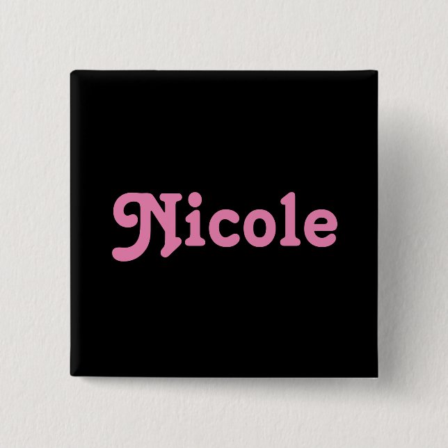 Bóton Quadrado 5.08cm Button Nicole (Frente)