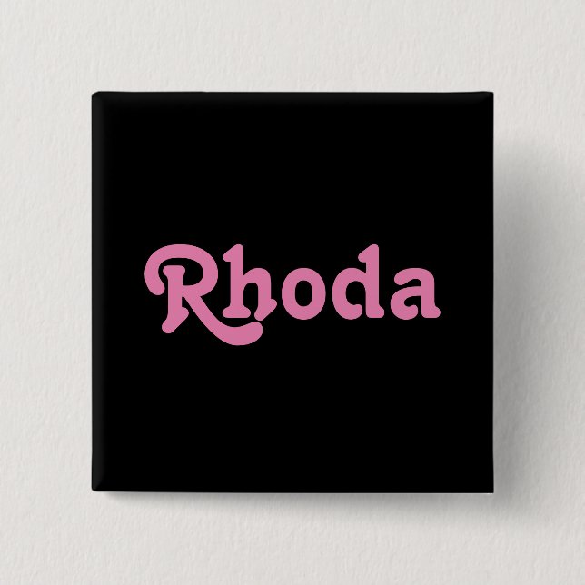 Bóton Quadrado 5.08cm Button Rhoda (Frente)