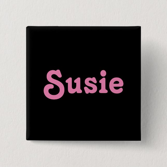 Bóton Quadrado 5.08cm Button Susie (Frente)