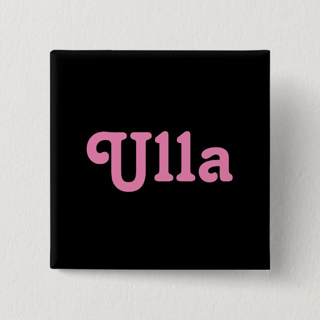 Bóton Quadrado 5.08cm Button Ulla (Frente)