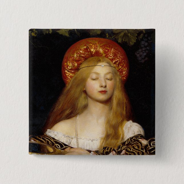 Bóton Quadrado 5.08cm Button: Vanity - por Frank Cadogan Cowper (Frente)