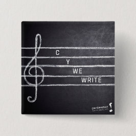 Bóton Quadrado 5.08cm C Y Nós Escrevemos Botão Pin