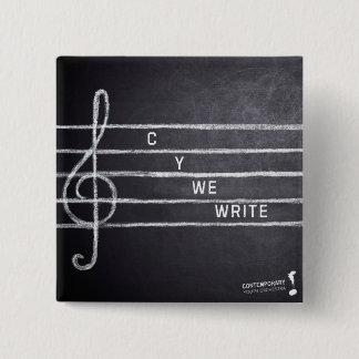Bóton Quadrado 5.08cm C Y Nós Escrevemos Botão Pin
