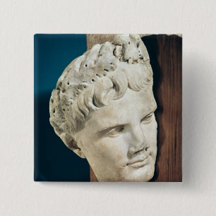 Bóton Quadrado 5.08cm Cabeça do imperador Augustus 27-17 BC