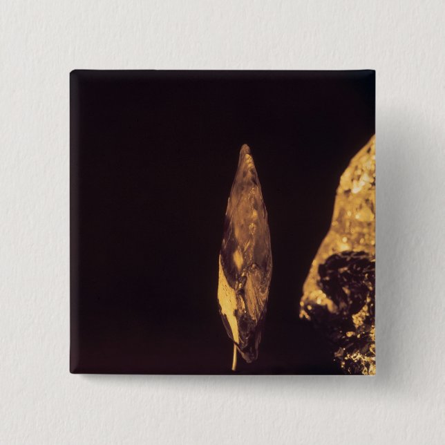 Bóton Quadrado 5.08cm Cabeça Knapped do machado ou da lança (Frente)