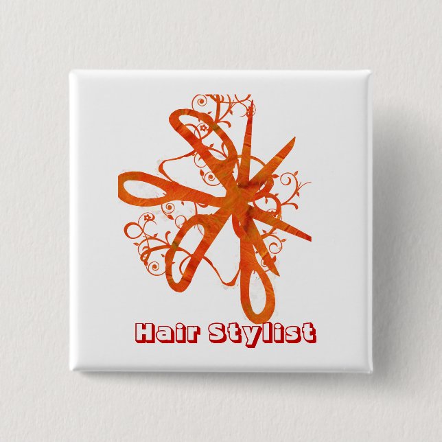 Bóton Quadrado 5.08cm Cabelo de Tesoura Salões CabeloStylist (Frente)