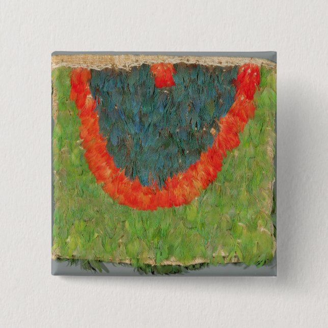 Bóton Quadrado 5.08cm Cabo emplumado (Frente)