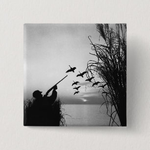 Bóton Quadrado 5.08cm Caça do pato do homem