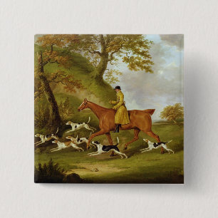 Bóton Quadrado 5.08cm Caçador e cães, 1809 (óleo em canvas)