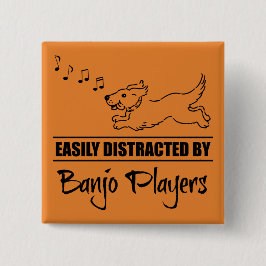 Bóton Quadrado 5.08cm Cachorro em funcionamento facilmente distraído por