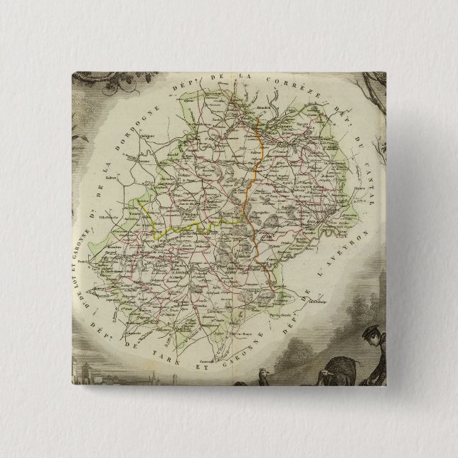 Bóton Quadrado 5.08cm Cada Lote (Frente)