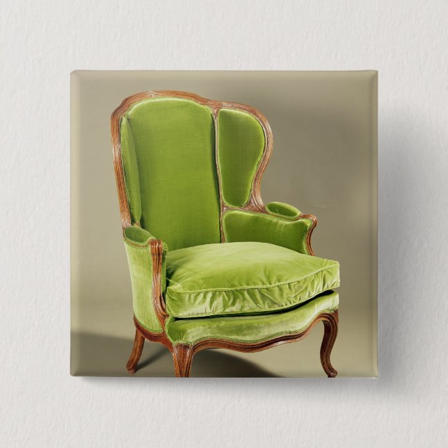 Bóton Quadrado 5.08cm Cadeira francesa do bergere, c.1725 (Frente)