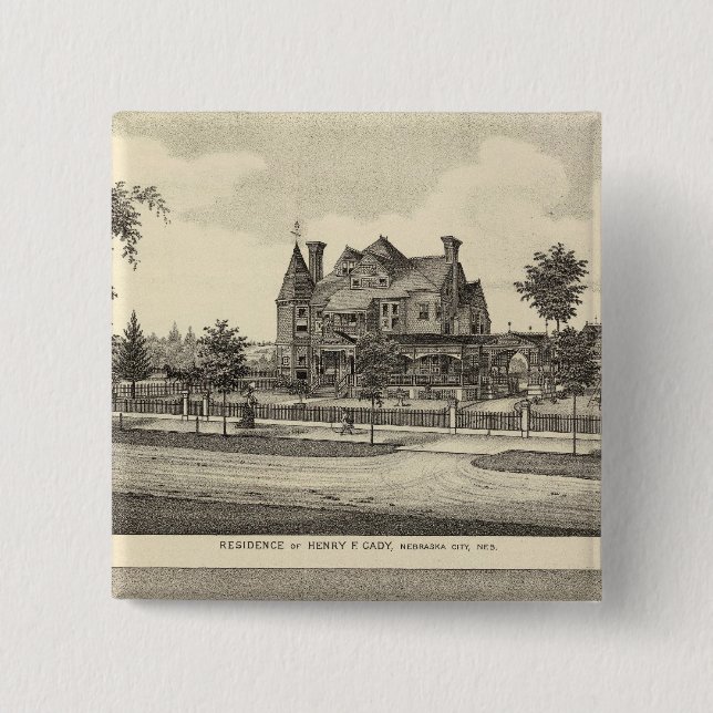 Bóton Quadrado 5.08cm Cady e Kilpatrick, Nebraska (Frente)
