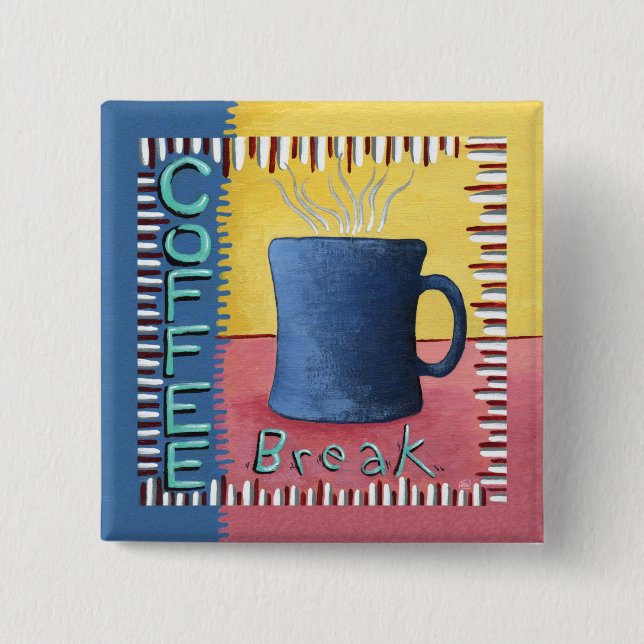 Bóton Quadrado 5.08cm Café Break (Frente)