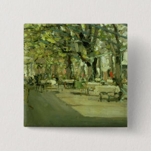 Bóton Quadrado 5.08cm Café em Yalta, 1905