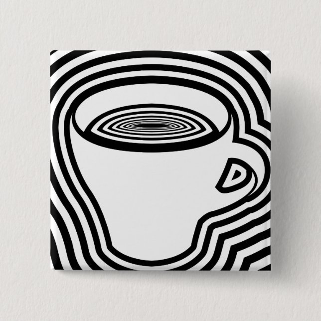 Bóton Quadrado 5.08cm café tonto (Frente)