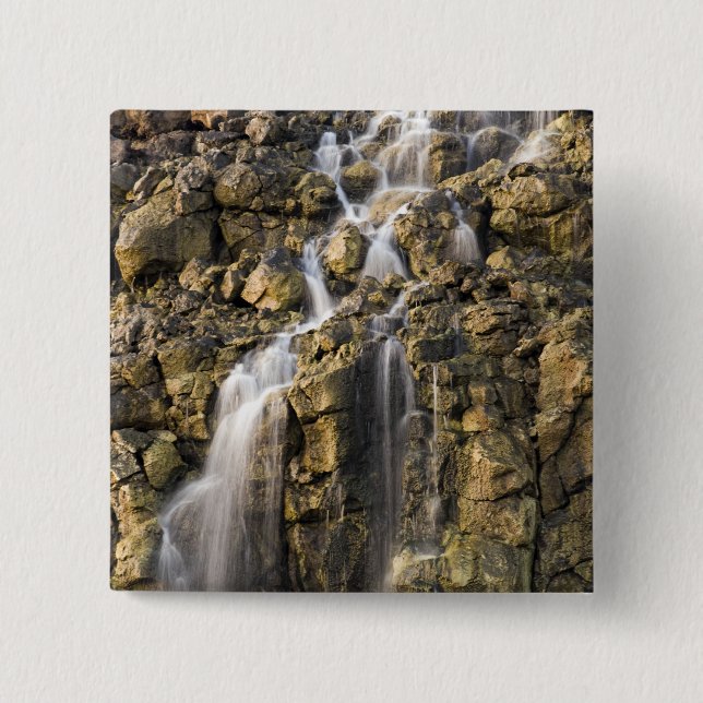 Bóton Quadrado 5.08cm Cai do cérebro de pedras vulcânicas (Frente)